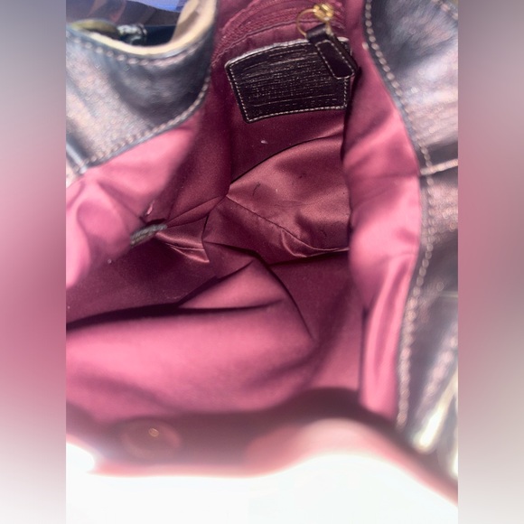 Coach Hobo Signature Carryall Purse Handbag Brown Large Zip C Logo F1082-15757 - Picture 10 of 12